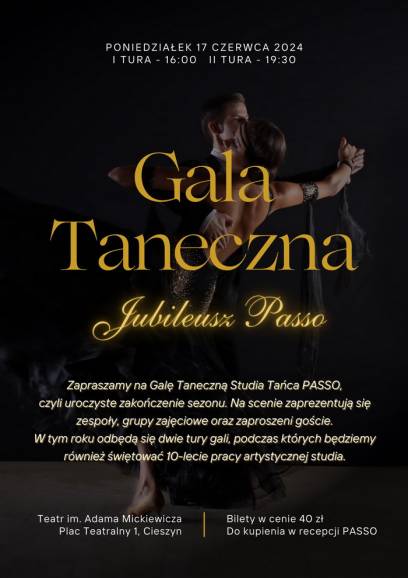 Jubileuszowa Gala Taneczna Studia Tańca Passo